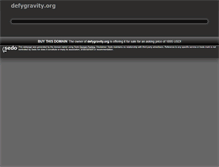 Tablet Screenshot of defygravity.org